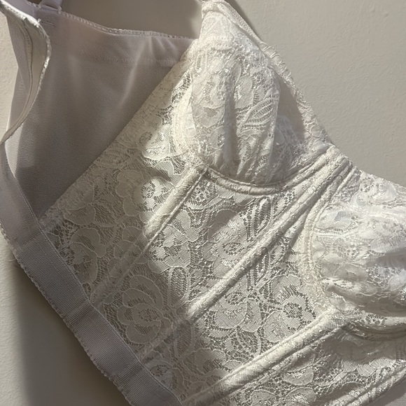 Sheer White Lace Underwired Bra Bustier Like New - Picture 4 of 10